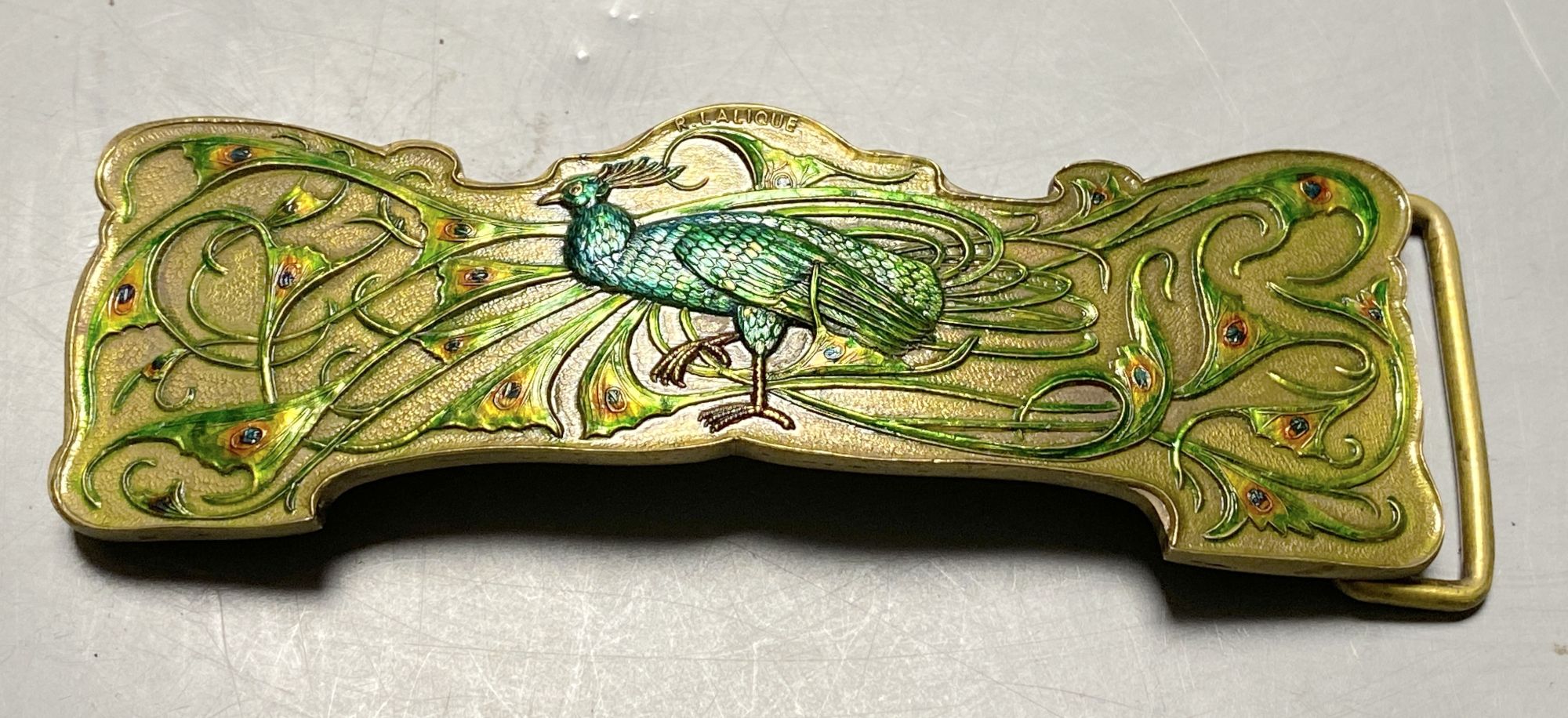 A Tiffany & Co enamelled belt buckle